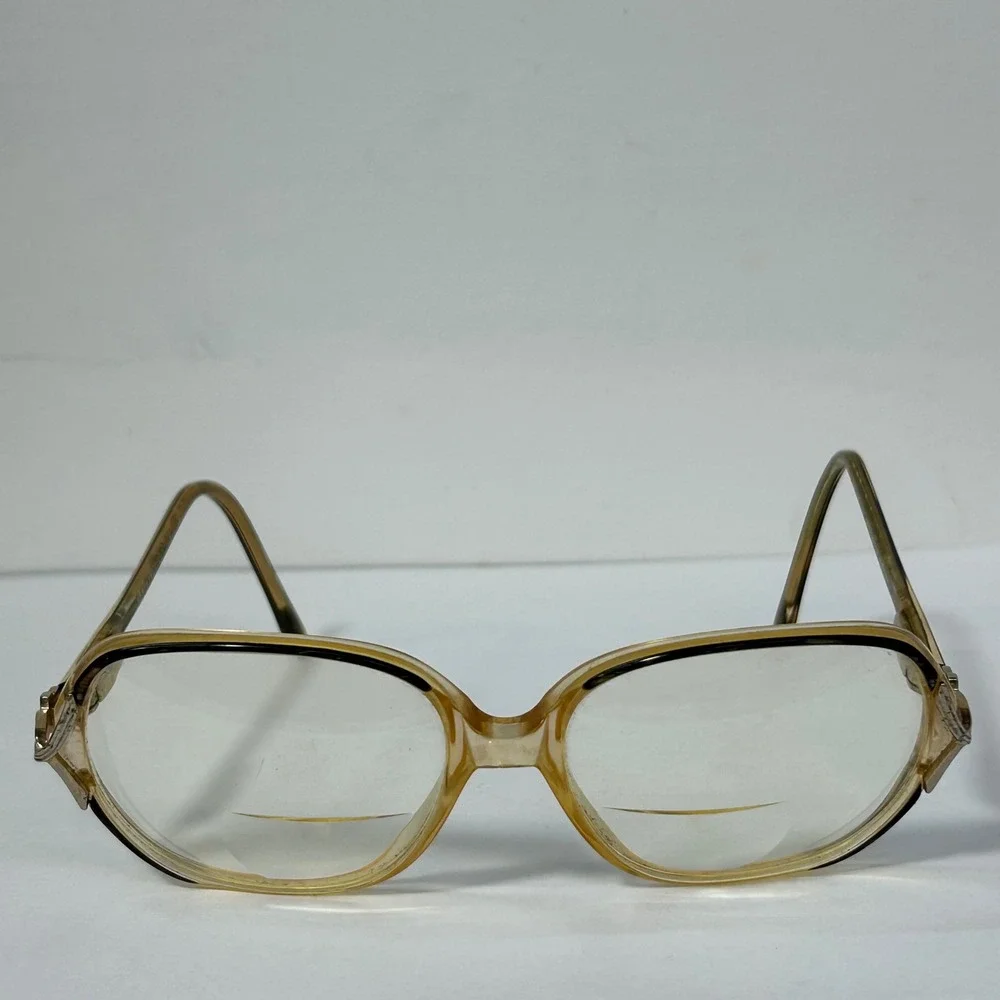 Kenmark‎ Alberta Spring Eyeglasses OS Womens Mink Brown Vintage 80s Butterfly